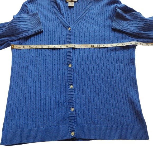 Caribbean Joe Sweater Womens Large Button Up Long Sleeve Casual - Picture 4 of 11